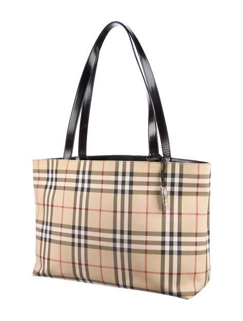 burberry nova check tote bag large|burberry checked canvas tote bag.